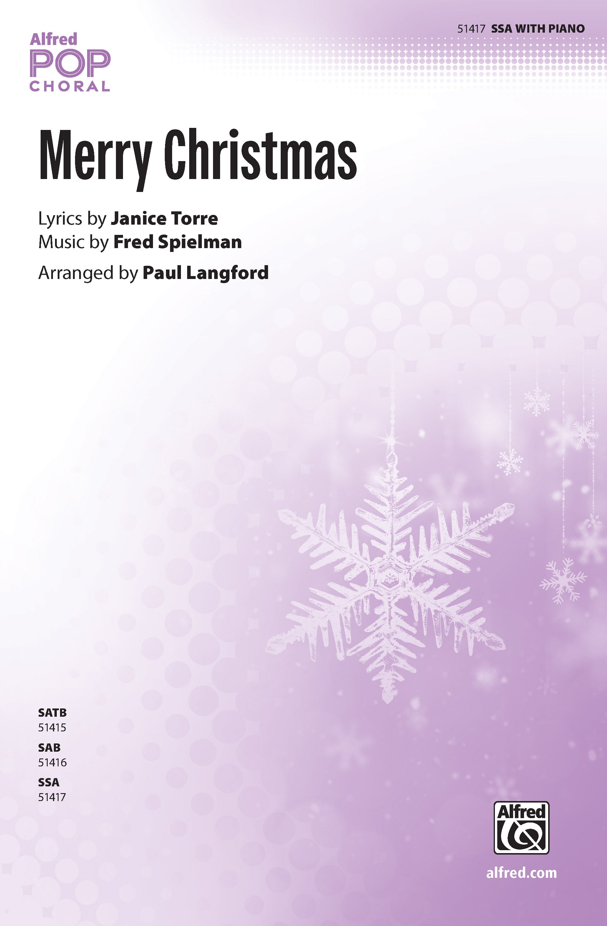 Merry Christmas: SSA Choral Octavo | Janice Torre | Digital Sheet