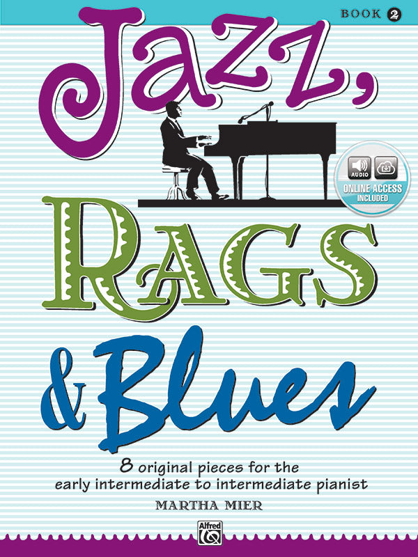 Jazz, Rags & Blues, Book 2: Piano Book & Online Audio | Martha