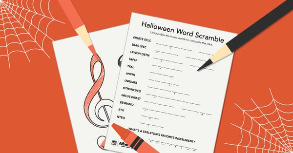 Free Music Activity: Halloween Word Scramble