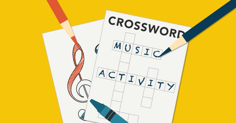 Music Crossword Puzzle Activity