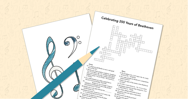 Free Music Crossword Puzzle: Celebrating 250 Years of Beethoven