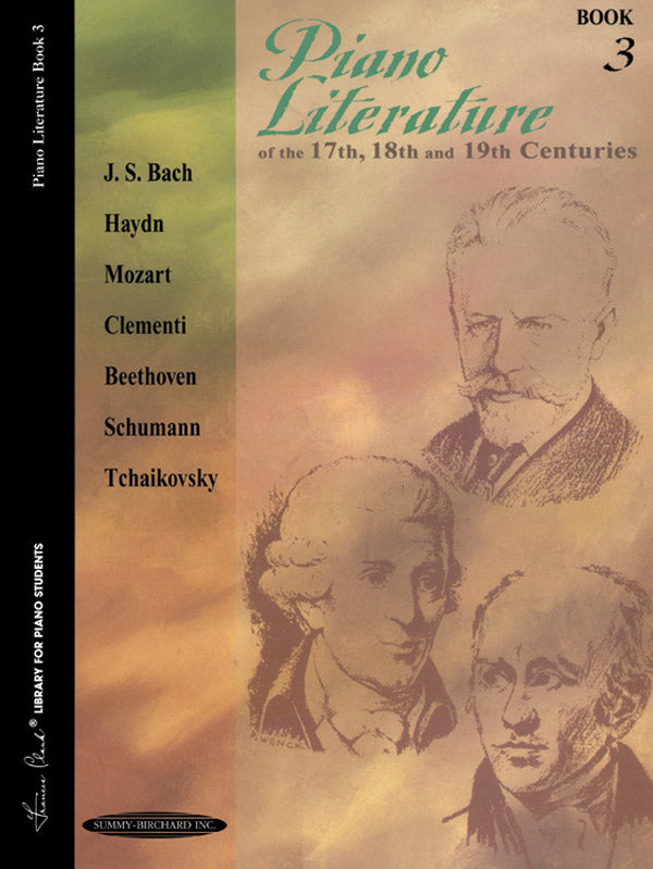 Piano Literature of the 17th, 18th, and 19th Centuries, Book 3 Cover Image