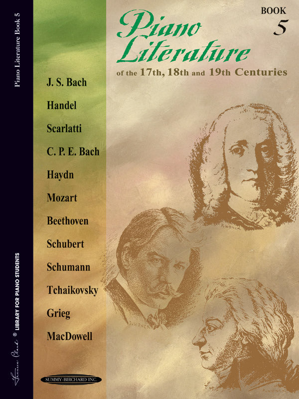 Piano Literature of the 17th, 18th, and 19th Centuries, Book 5 Cover Image