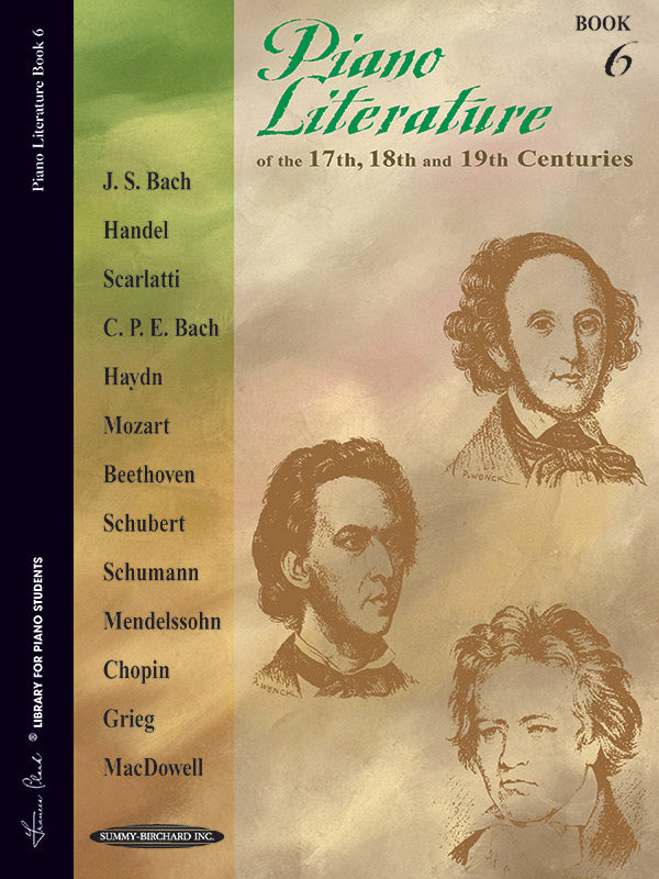 Piano Literature of the 17th, 18th, and 19th Centuries, Book 6 Cover Image