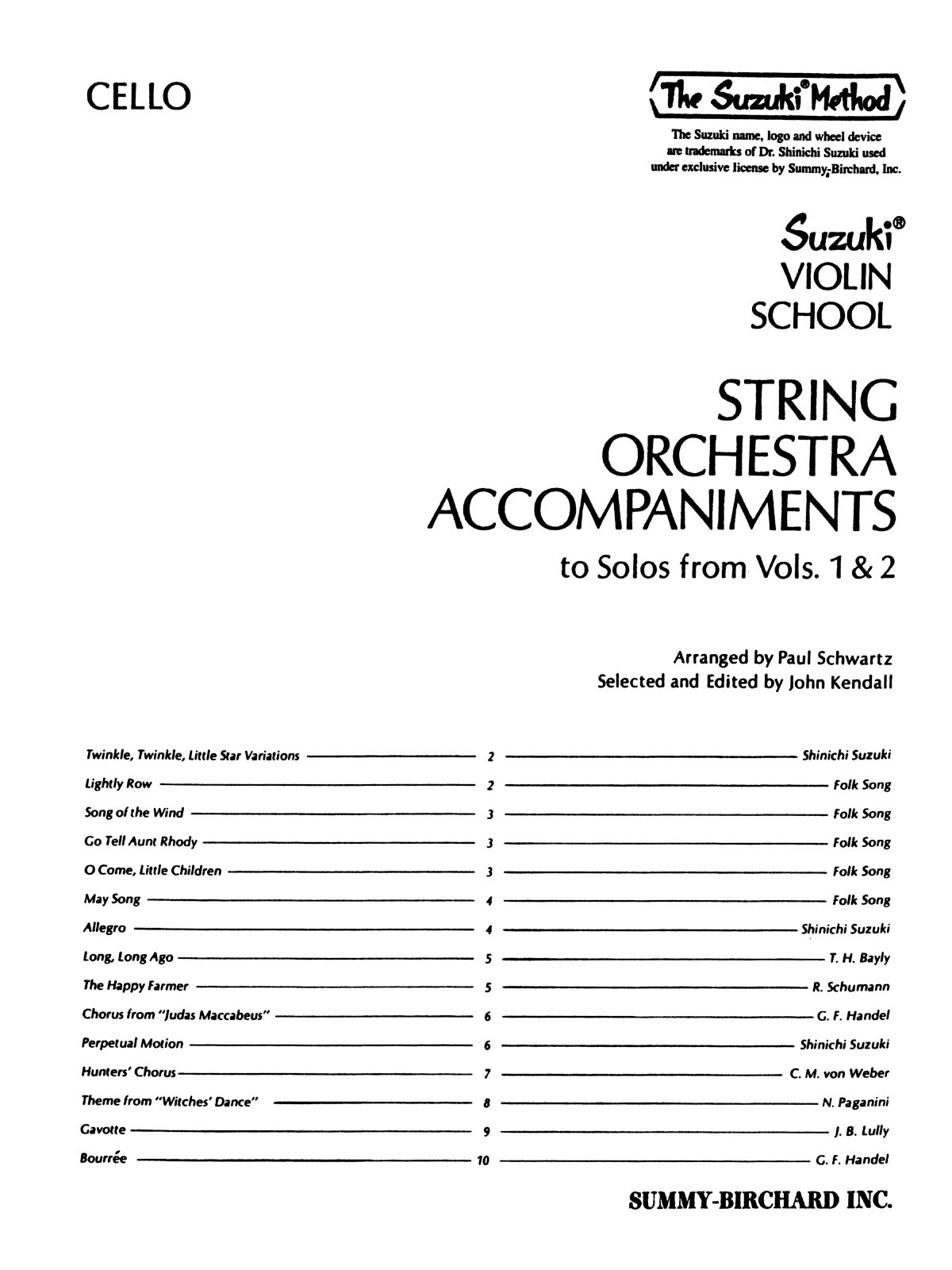 String Orchestra Accompaniments to Solos from Volumes 1 & 2 Cover Image
