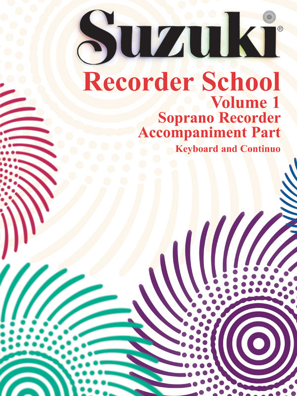 Suzuki Recorder School (Soprano Recorder) Accompaniment, Volume 1 (International) Cover Image