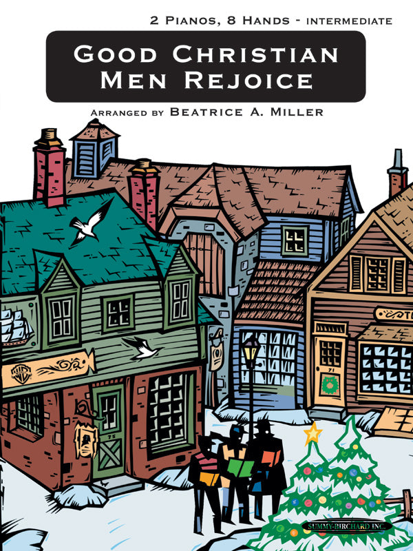 Good Christian Men Rejoice - Piano Quartet (2 Pianos, 8 Hands) Sheet Music Preview