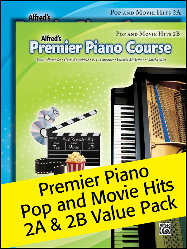 Premier Piano Course, Pop and Movie Hits 2A & 2B (Value Pack) Cover Image