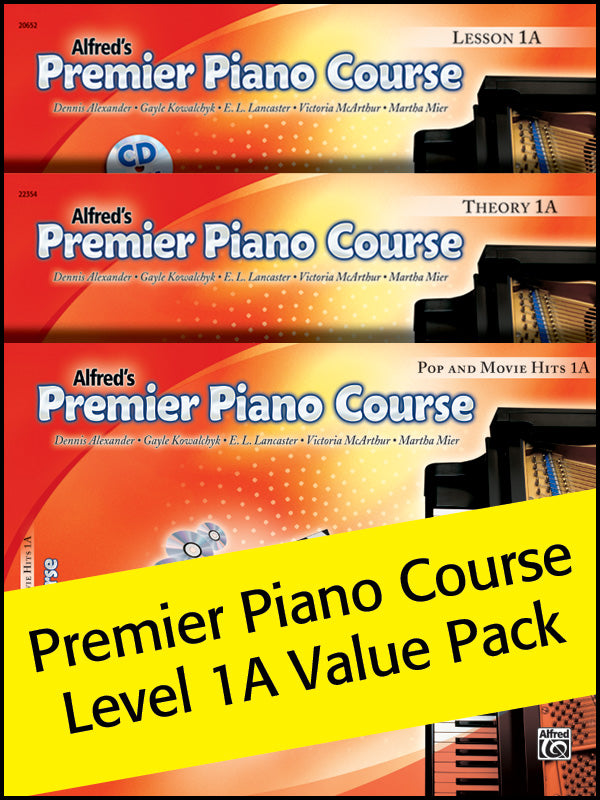 Premier Piano Course, Lesson, Theory & Pop Hits 1A (Value Pack 2012) Cover Image
