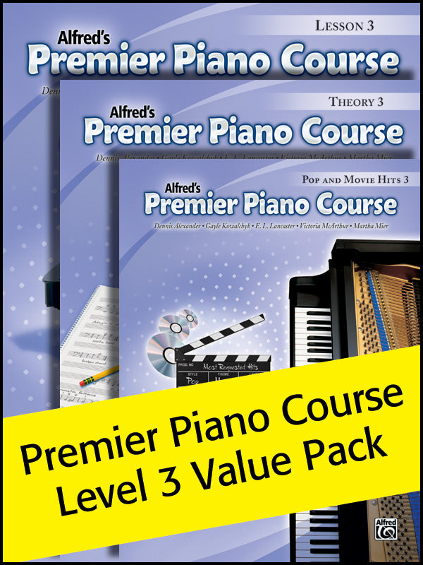 Premier Piano Course, Lesson, Theory & Pop Hits 3 (Value Pack 2012) Cover Image
