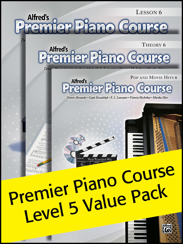 Premier Piano Course, Lesson, Theory & Pop Hits 6 (Value Pack 2012) Cover Image