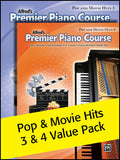 Premier Piano Course, Pop and Movie Hits 3 & 4 2012 (Value Pack) Cover Image