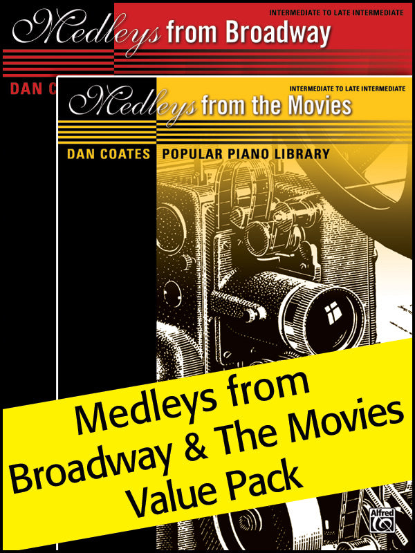 Dan Coates Popular Piano Library: Medleys from Broadway & Medleys from the Movies (Value Pack) Cover Image