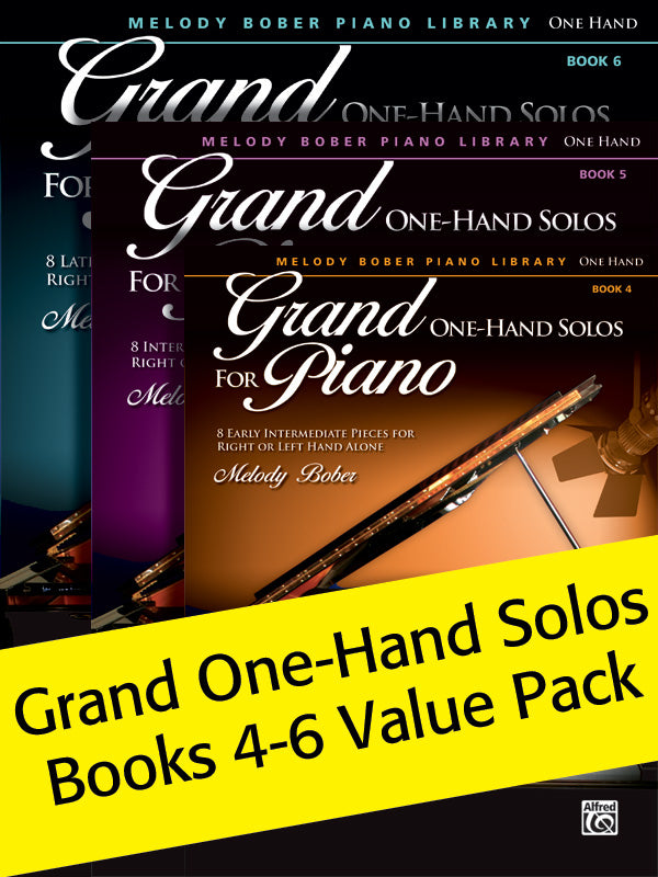 Grand One-Hand Solos Books 4-6 (Value Pack) Cover Image