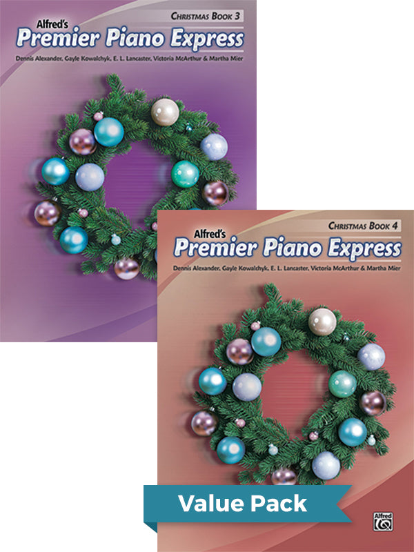 Premier Piano Express Christmas, Books 3 & 4 (Value Pack) Cover Image