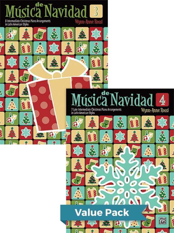 Música de Navidad, Books 3 & 4 (Value Pack) Cover Image
