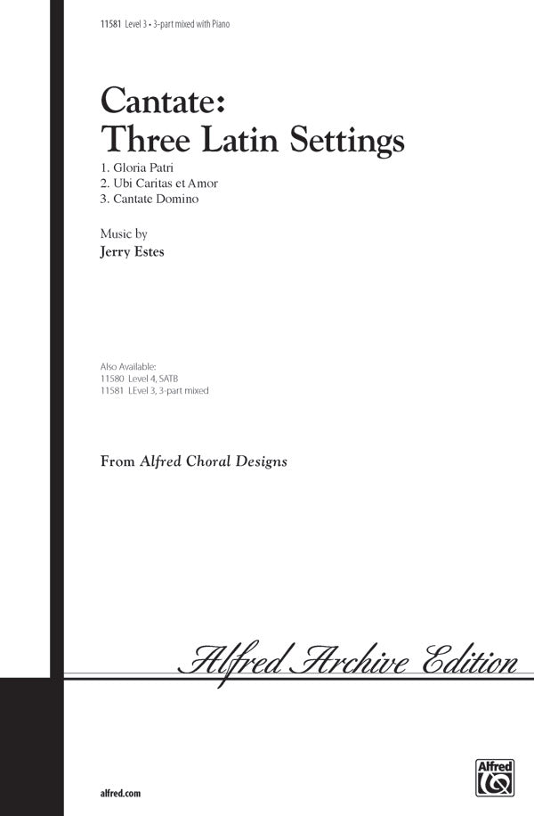 Cantate: Three Latin Settings Cover Image