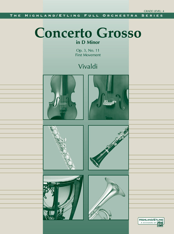 Concerto Grosso in D Minor: 1st B-flat Clarinet Sheet Music Preview