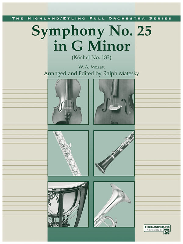 Mozart's Symphony No. 25 in G Minor, 1st & 2nd Movements Sheet Music Preview
