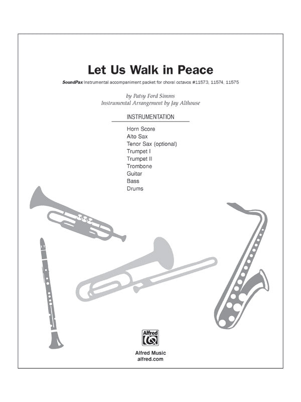 Let Us Walk in Peace: E-flat Alto Saxophone Sheet Music Preview