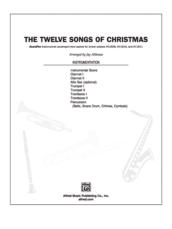 The Twelve Songs of Christmas: 1st B-flat Clarinet Sheet Music Preview
