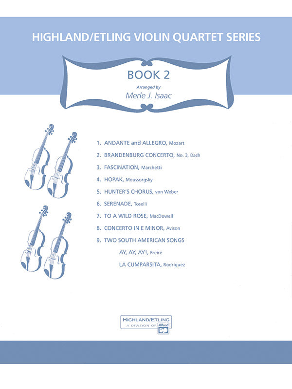 Highland/Etling Violin Quartet Series: Book 2 Cover Image