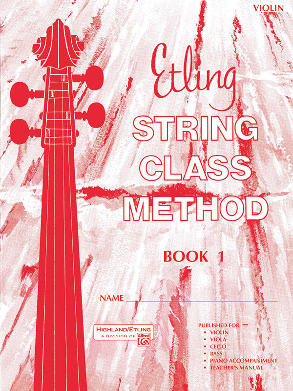 Etling String Class Method, Book 1 Cover Image