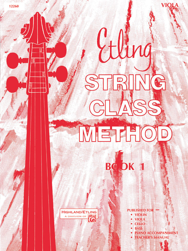 Etling String Class Method, Book 1 Cover Image