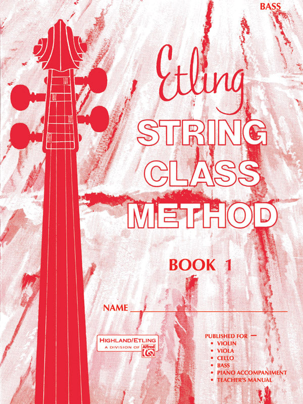 Etling String Class Method, Book 1 Cover Image