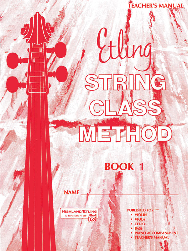 Etling String Class Method, Book 1 Cover Image