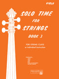 Solo Time for Strings, Book 3 Cover Image