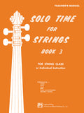 Solo Time for Strings, Book 3 Cover Image