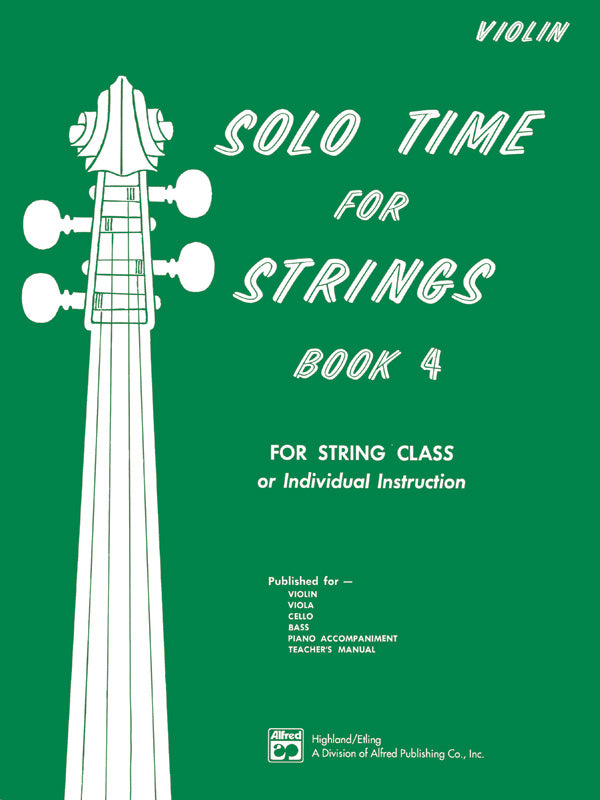 Solo Time for Strings, Book 4 Cover Image