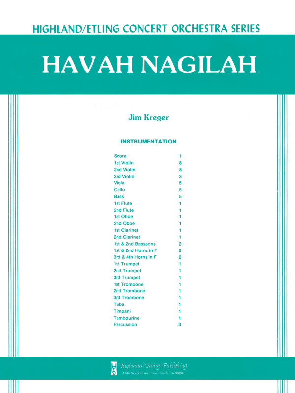 Havah Nagilah: 2nd Trombone Sheet Music Preview
