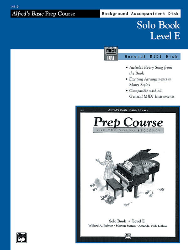 Alfred's Basic Piano Prep Course: GM Disk for Solo Book E Cover Image