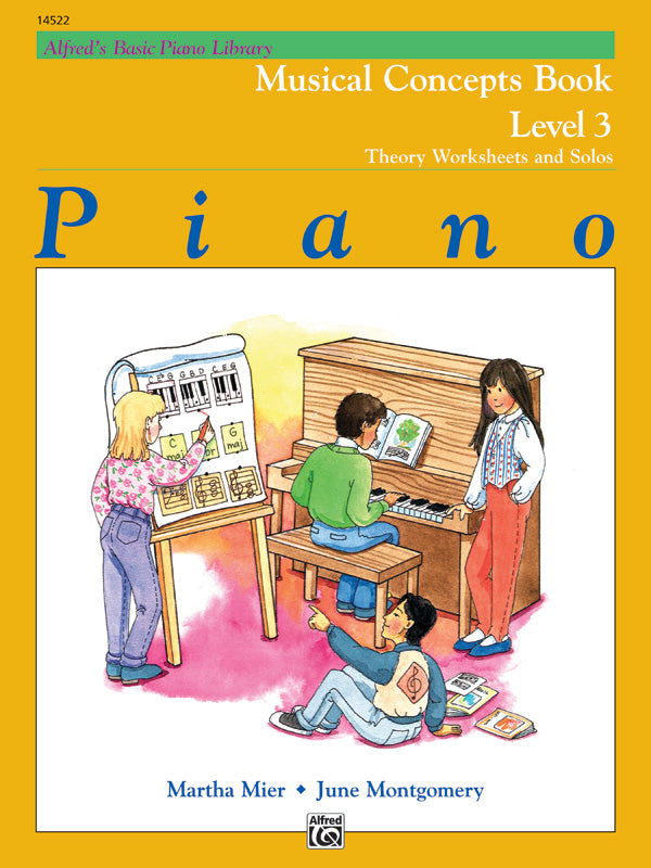 Alfred's Basic Piano Library: Musical Concepts Book 3: Theory Worksheets and Solos Sheet Music Preview