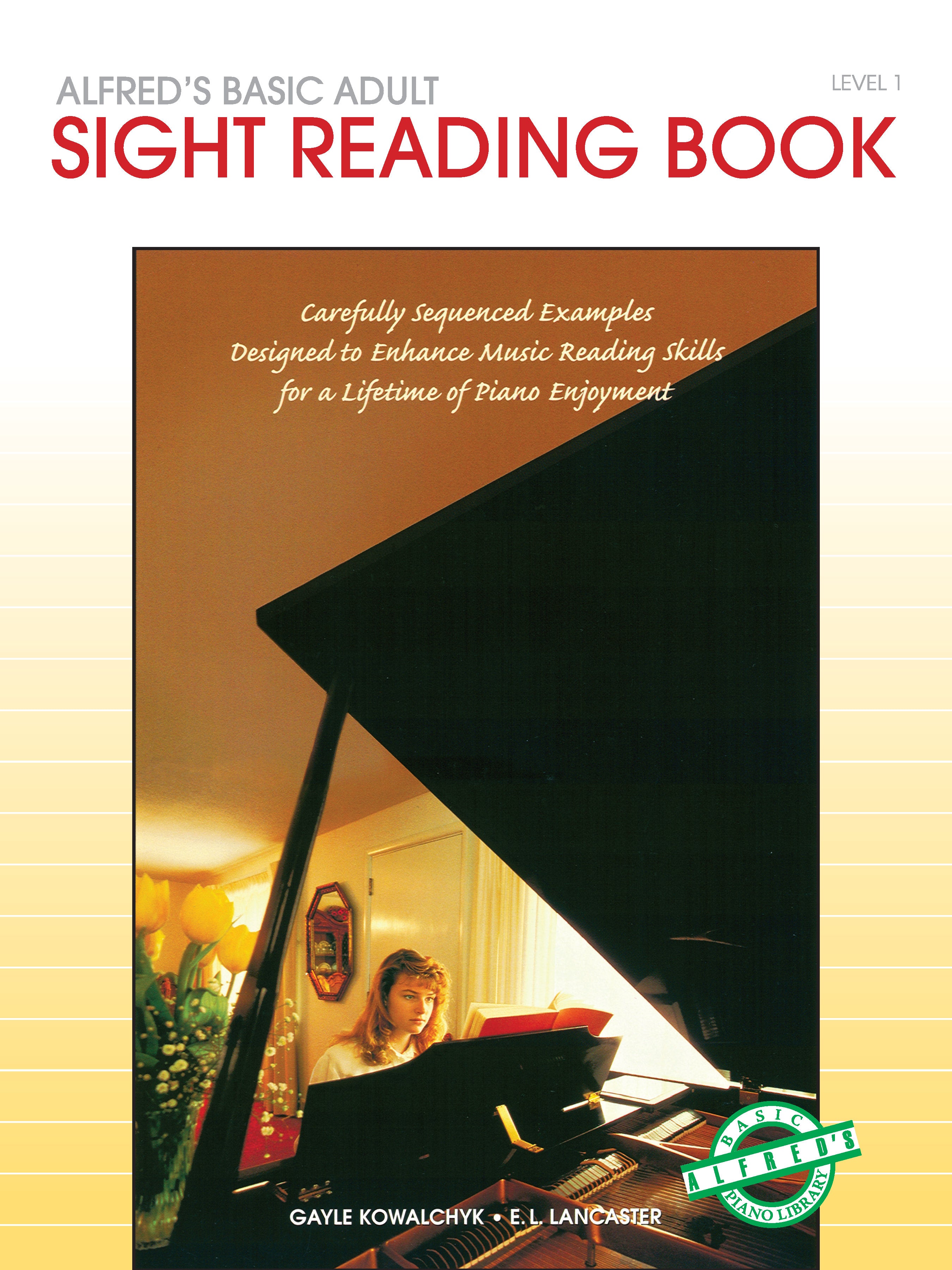 Alfred's Basic Adult Piano Course: Sight Reading Book 1 Cover Image