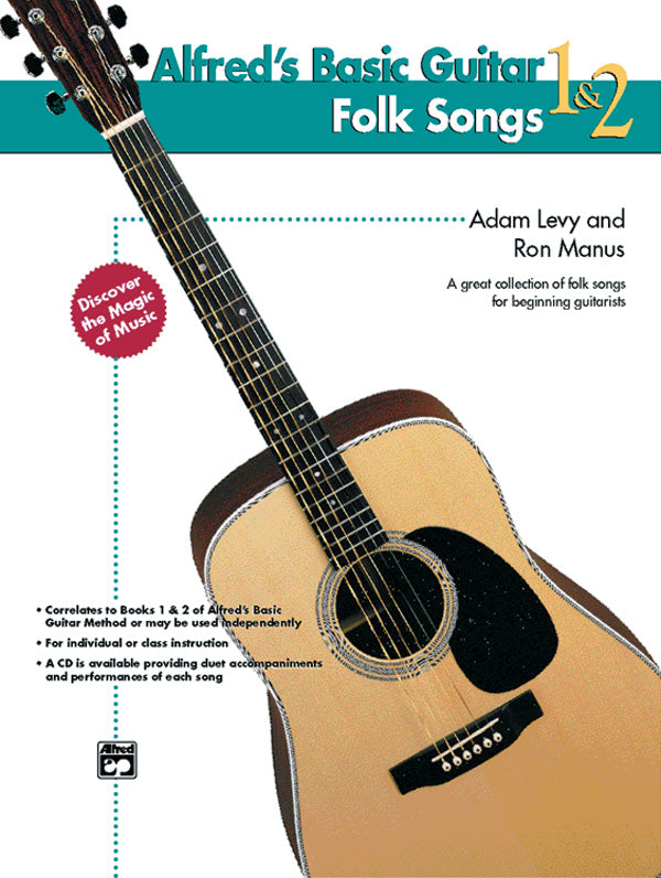 Alfred's Basic Guitar Folk Songs 1 & 2 Cover Image