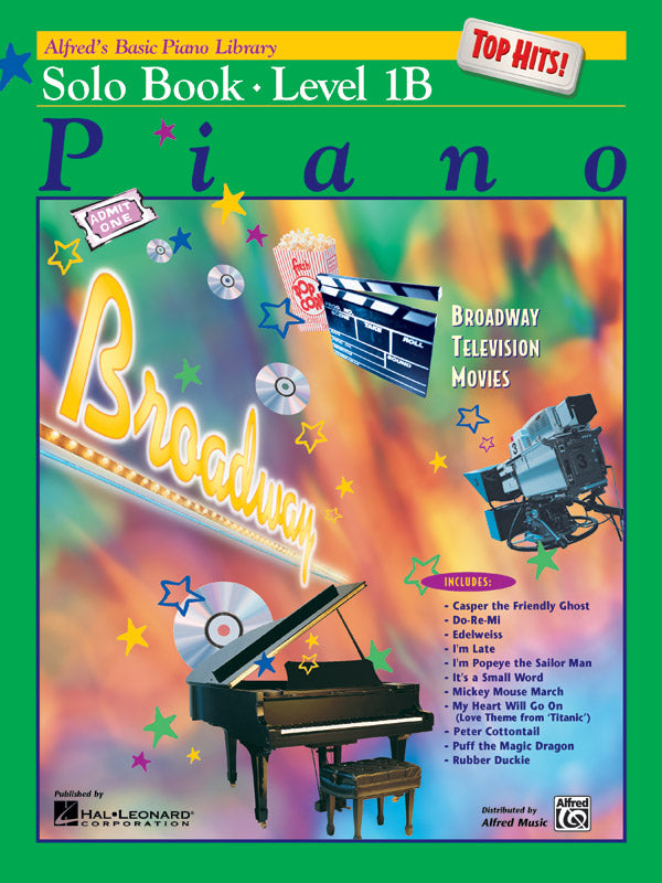 Alfred's Basic Piano Library: Top Hits! Solo Book 1B Cover Image