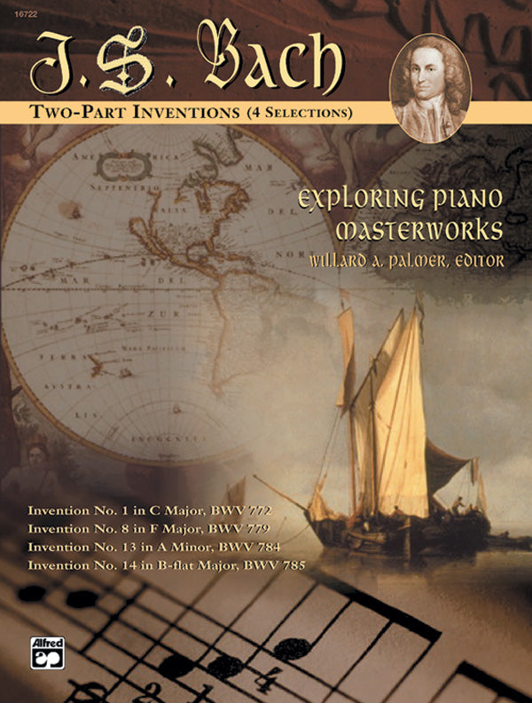 Exploring Piano Masterworks: 2-Part Inventions (4 Selections) Cover Image