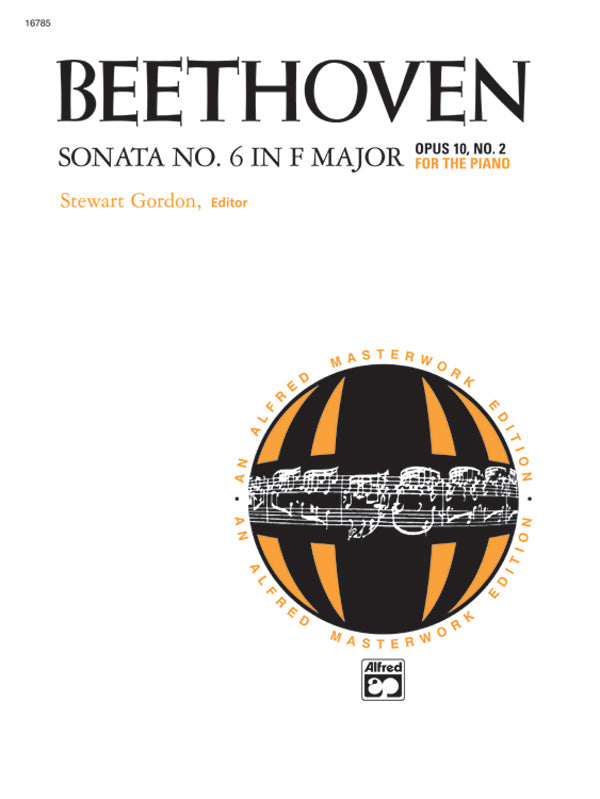 Beethoven: Sonata No. 6 in F Major, Opus 10, No. 2 Cover Image