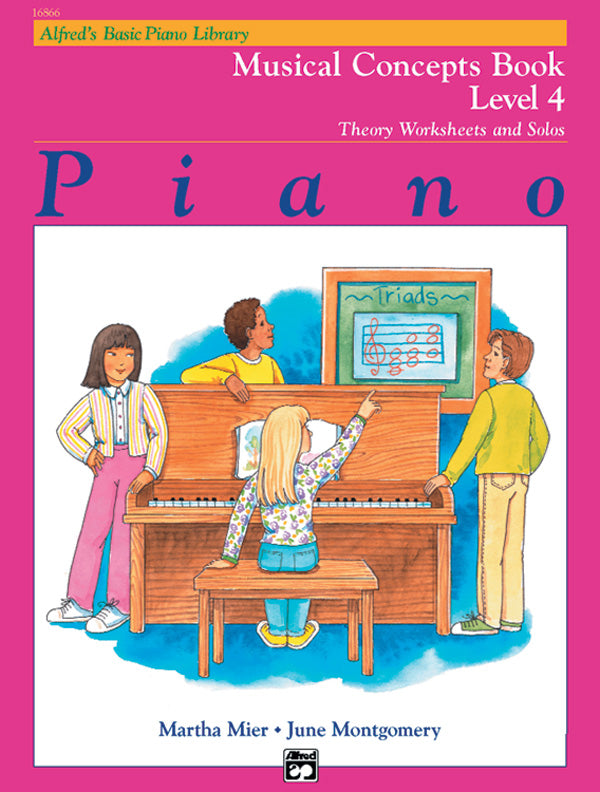 Alfred's Basic Piano Library: Musical Concepts Book 4: Theory Worksheets and Solos Sheet Music Preview