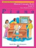 Alfred's Basic Piano Library: Musical Concepts Book 4 Cover Image