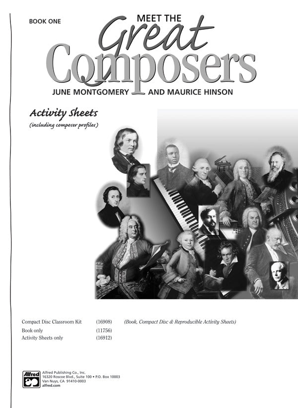 Meet the Great Composers: Activity Sheets, Book 1 Cover Image