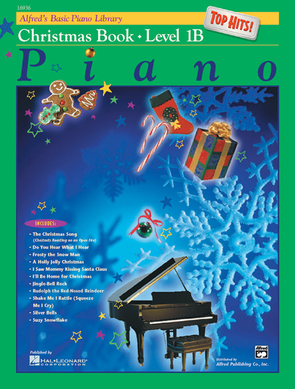 Alfred's Basic Piano Library: Top Hits! Christmas Book 1B Cover Image