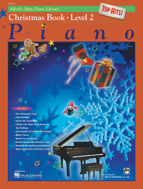 Alfred's Basic Piano Library: Top Hits! Christmas Book 2 Cover Image