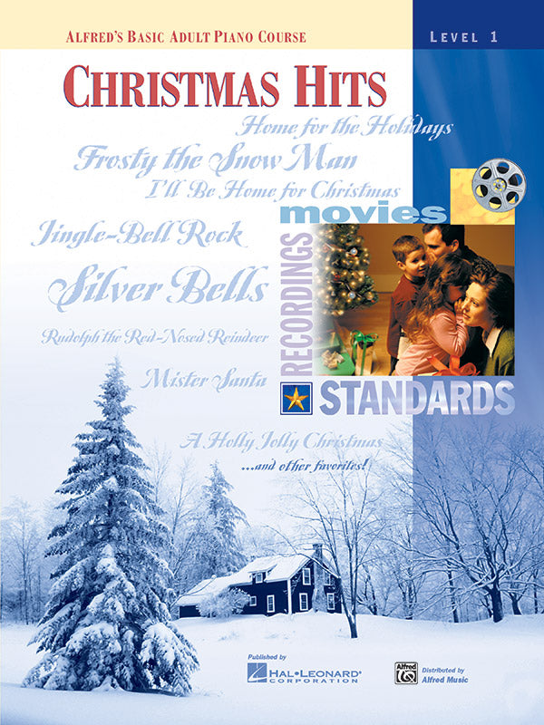 Alfred's Basic Adult Piano Course: Christmas Hits Book 1 Cover Image