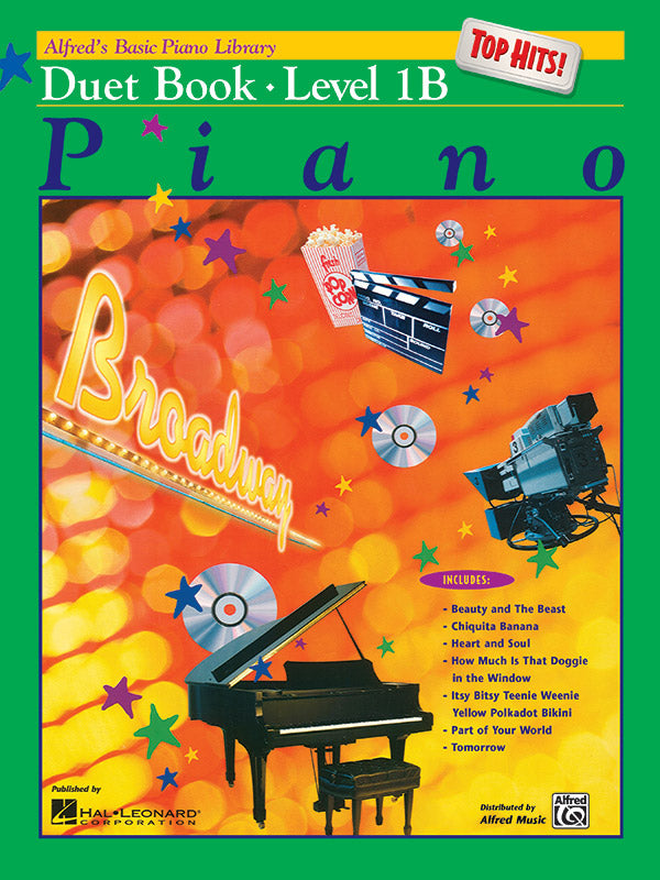 Alfred's Basic Piano Library: Top Hits! Duet Book 1B Cover Image
