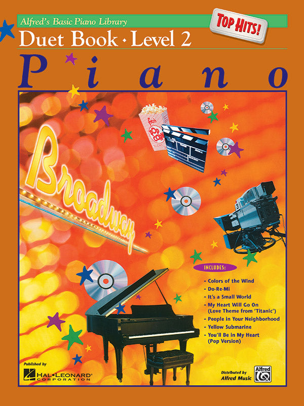Alfred's Basic Piano Library: Top Hits! Duet Book 2 Cover Image