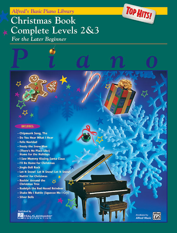 Alfred's Basic Piano Library: Top Hits! Christmas Book Complete 2 & 3 Cover Image